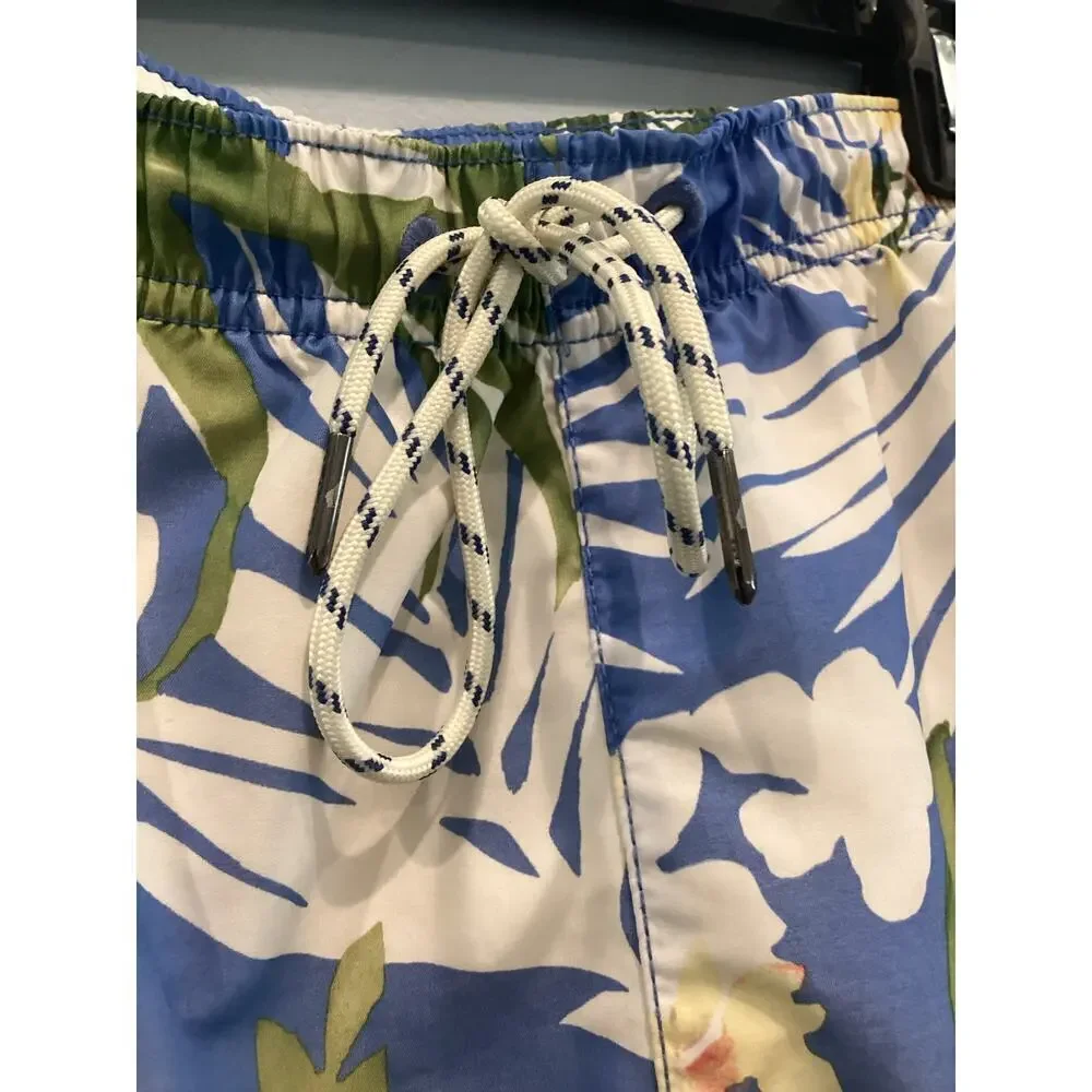 Tommy Bahama Mens Swim Trunks Size XXL Blue Floral Tropical‎ Beach Preppy Shorts
